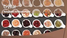  Presentation with fruit - Presentation theme with guava fruits - large dried fruit selection background and a coral colored foreground