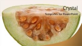  Presentation with guava - Slide deck featuring guava isolated on white background background and a lemonade colored foreground