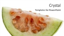  Presentation with guava - PPT theme featuring guava isolated on white background background and a white colored foreground