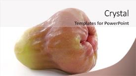  Presentation with red and white - Presentation enhanced with guava juice - red juicy guavas on white background and a lemonade colored foreground