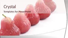  Presentation with guava - Audience pleasing presentation theme consisting of guava juice - red juicy guavas on white backdrop and a  colored foreground