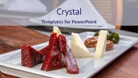  Presentation with guava fruits - PPT theme featuring guava with cheese background and a lemonade colored foreground