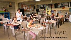  Presentation with ecuador - Slides with guayaquil-ecuador-february-8-unknown background and a coral colored foreground