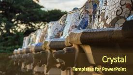  Presentation with architectural - PPT theme enhanced with guell designed by antoni gaudi background and a tawny brown colored foreground