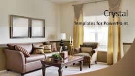  Presentation with bedford stuyvesant brownstones apartment buildings - Presentation theme featuring guest house - cozy apartment living room background and a coral colored foreground