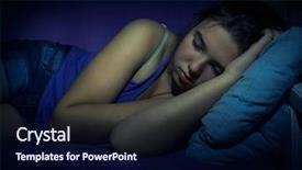  Presentation with teen girl - Slide deck featuring guest house - sleeping teen girl in dark background and a wine colored foreground