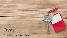  Presentation with energy label - Colorful PPT theme enhanced with guest opportunity - key with blank label backdrop and a coral colored foreground