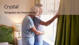  Presentation with hotel - PPT layouts with guest opportunity - male couple embrace looking background and a coral colored foreground