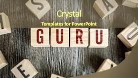  Presentation with blocks - Colorful presentation theme enhanced with guest speaker - wooden blocks with the text backdrop and a coral colored foreground