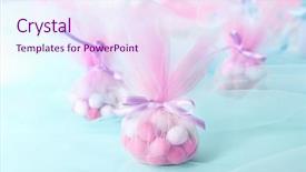  Presentation with baby shower - Slide set featuring guests for baby shower background and a sky blue colored foreground