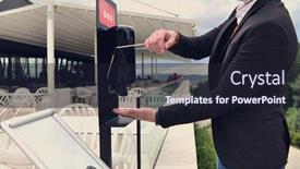  Presentation with corona virus - Colorful presentation enhanced with guests-in-restaurant-washing-hands backdrop and a wine colored foreground