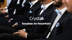  Presentation with catholic wedding - Presentation theme featuring guests-sit-on-benches-during background and a wine colored foreground