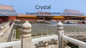  Presentation with forbidden city - PPT theme having gugong forbidden city palace - beijing background and a light blue colored foreground