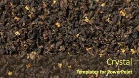  Presentation with tea leaves - Slide deck with gui-hua-osmanthus-dried-tea background and a tawny brown colored foreground