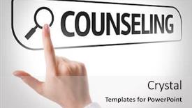  Presentation with counseling - Colorful slide set enhanced with guidance counselors - counseling written in search bar backdrop and a light gray colored foreground