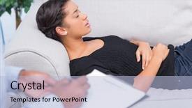  Presentation with taking notes - Presentation consisting of daisy flowers with green grass background and a gray colored foreground