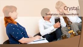  Presentation with married couple - PPT layouts consisting of guidance counselors - young married couple consults background and a lemonade colored foreground