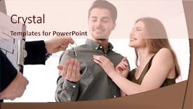  Presentation with real estate lending - Amazing theme having guidance services - real estate agent giving house backdrop and a lemonade colored foreground