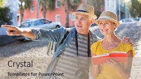  Presentation with based on guide to pmbok 6th edition - PPT theme having guide book in the city background and a mint green colored foreground