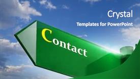  Presentation with road to excellence - Theme with direct mail - contact road sign background and a ocean colored foreground