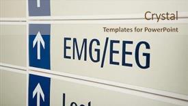  Presentation with direction - Beautiful slides featuring direction sign in a hospital backdrop and a lemonade colored foreground