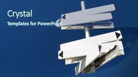  Presentation with blue sky - Amazing presentation having directional signals in a pole backdrop and a ocean colored foreground