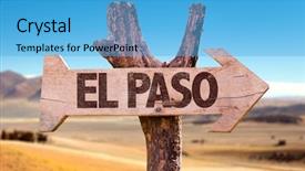  Presentation with directional - Cool new slides with guidepost - el paso directional arrow backdrop and a light blue colored foreground