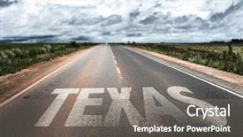 Presentation with texas - Theme with guidepost - texas background and a gray colored foreground