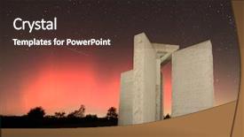  Presentation with aurora borealis - Presentation consisting of scientist working attentively with microscope in laboratory background and a light gray colored foreground