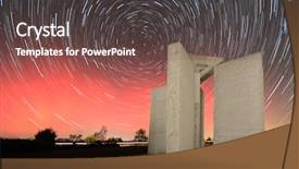  Presentation with aurora borealis - Presentation theme with guiding star - aurora borealis behind the georgia background and a  colored foreground