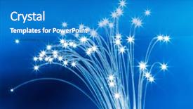  Presentation with optical fibers - PPT theme enhanced with guiding star - bundle of optical fibers background and a teal colored foreground