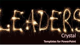  Presentation with leaders - Audience pleasing slides consisting of guiding star - word leaders written sparkler backdrop and a  colored foreground