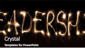  Presentation with leadership - Colorful slide deck enhanced with guiding star - word leadership written sparkler backdrop and a black colored foreground