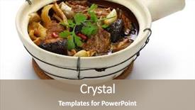 Presentation with chinese traditional - Amazing PPT theme having chinese herbal pork ribs soup backdrop and a light gray colored foreground
