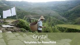  Presentation with rice fields - Slides featuring guilin-china-may-23 background and a seafoam green colored foreground