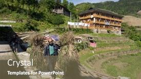  Presentation with rice fields - Amazing slides having guilin-china-may-23 backdrop and a coral colored foreground