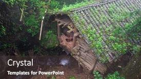  Presentation with old china - Slides consisting of guilin-china-old-farmhouse-rooftop background and a dark gray colored foreground