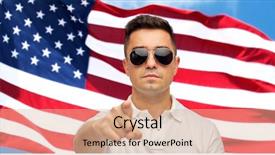  Presentation with american flag - Theme with guilty conscience - summer accessories style gesture background and a  colored foreground