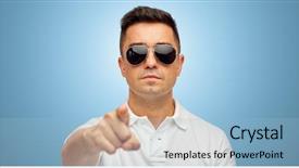  Presentation with people of all ages - PPT layouts featuring guilty conscience - summer accessories style gesture background and a  colored foreground