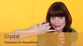  Presentation with jam - Theme consisting of guilty conscience - woman eating jam background and a gold colored foreground