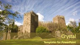  Presentation with north gate shenandoah park - Audience pleasing presentation theme consisting of guimaraes castle and surrounding park backdrop and a  colored foreground