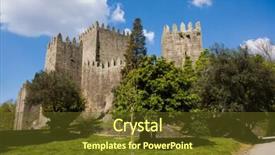  Presentation with north gate shenandoah park - Beautiful slide deck featuring guimaraes castle and surrounding park backdrop and a  colored foreground