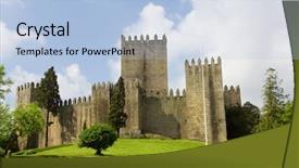  Presentation with north gate shenandoah park - PPT layouts enhanced with guimaraes castle and surrounding park background and a  colored foreground