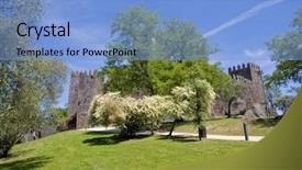  Presentation with castle - Audience pleasing presentation consisting of guimaraes castle in the north backdrop and a  colored foreground