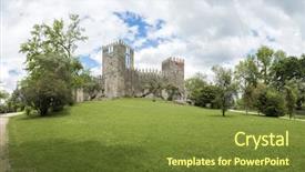  Presentation with flag hosting - PPT theme with guimaraes castle with the flag background and a  colored foreground