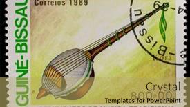  Presentation with stamp - Presentation theme enhanced with guinea-circa-1989-a-stamp background and a yellow colored foreground