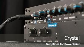  Presentation with guitar - PPT theme consisting of guitar amplifier rig preamp background and a dark gray colored foreground