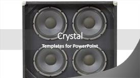 Presentation with bass guitar - Amazing presentation theme having guitar amplifier speaker box isolated backdrop and a dark gray colored foreground