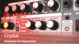  Presentation with bass guitar - Audience pleasing slide deck consisting of guitar amplifier backdrop and a coral colored foreground