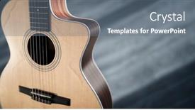  Presentation with stage - Slide deck with guitar-and-blank-stage-background background and a gray colored foreground
